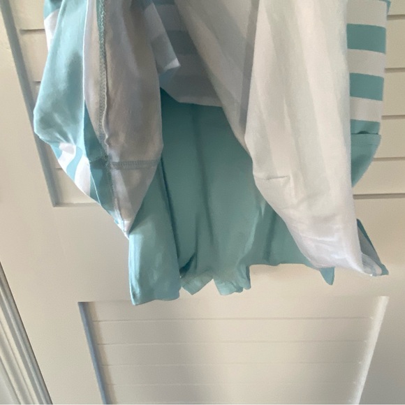 Simply Southern Tara Dress Romper Striped Ice Blue and White New with Tags - Picture 6 of 6